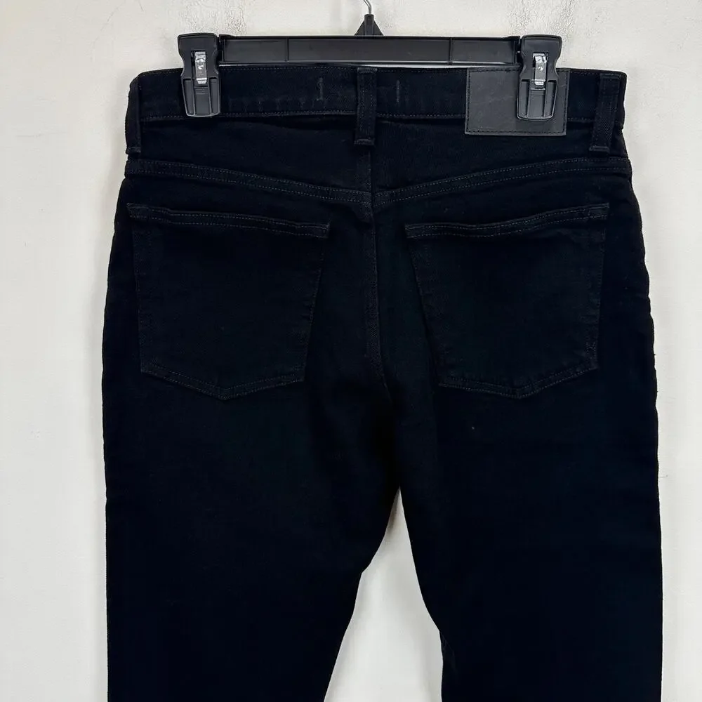 Madewell Athletic Slim Jeans Mens Tapered Stretch Denim Black Mid Rise 31/32 NWT